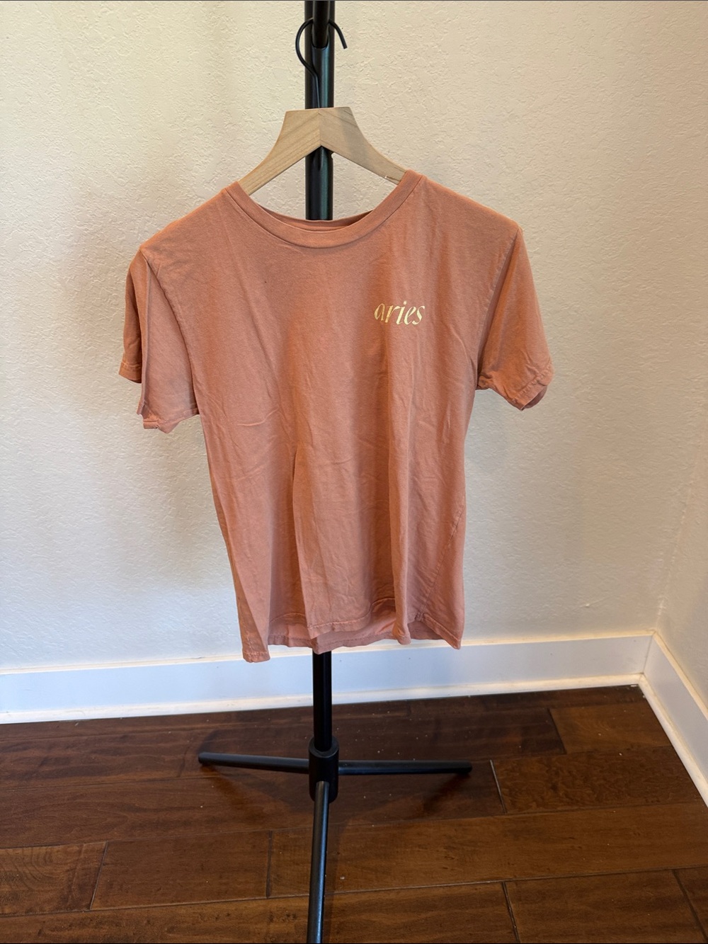 Aries Women's Short Sleeve Tee in Dusty Peach